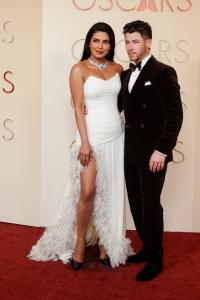 Priyanka Chopra Jonas and Nick Jonas at the 98th Annual Oscars held at Dolby Theatre on March 15, 2026 in Hollywood, California.