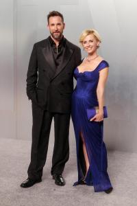 Noah Wyle and Sara Wells at the 2026 Vanity Fair Oscar Party held at the Los Angeles County Museum of Art on March 15, 2026 in Los Angeles, California.