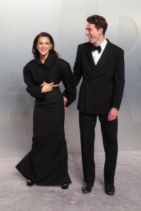 Marisa Abela and Jamie Bogyo at the 2026 Vanity Fair Oscar Party held at the Los Angeles County Museum of Art on March 15, 2026 in Los Angeles, California.