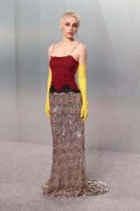 Emma Chamberlain at the 2026 Vanity Fair Oscar Party held at the Los Angeles County Museum of Art on March 15, 2026 in Los Angeles, California.