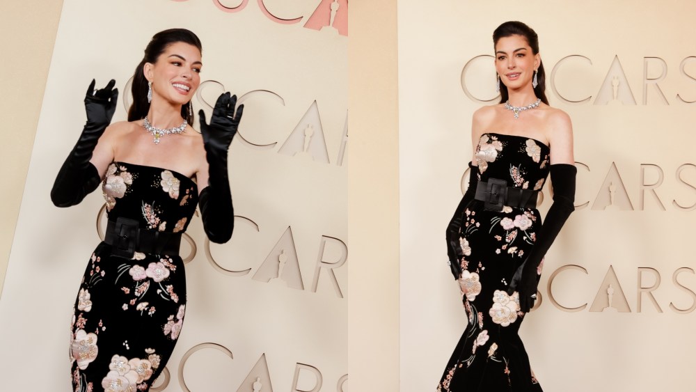 Anne Hathaway at the 2026 Oscars.