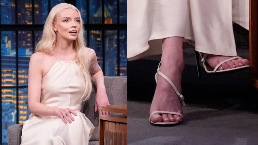 Anya Taylor-Joy during an interview with host Seth Meyers on Thursday.