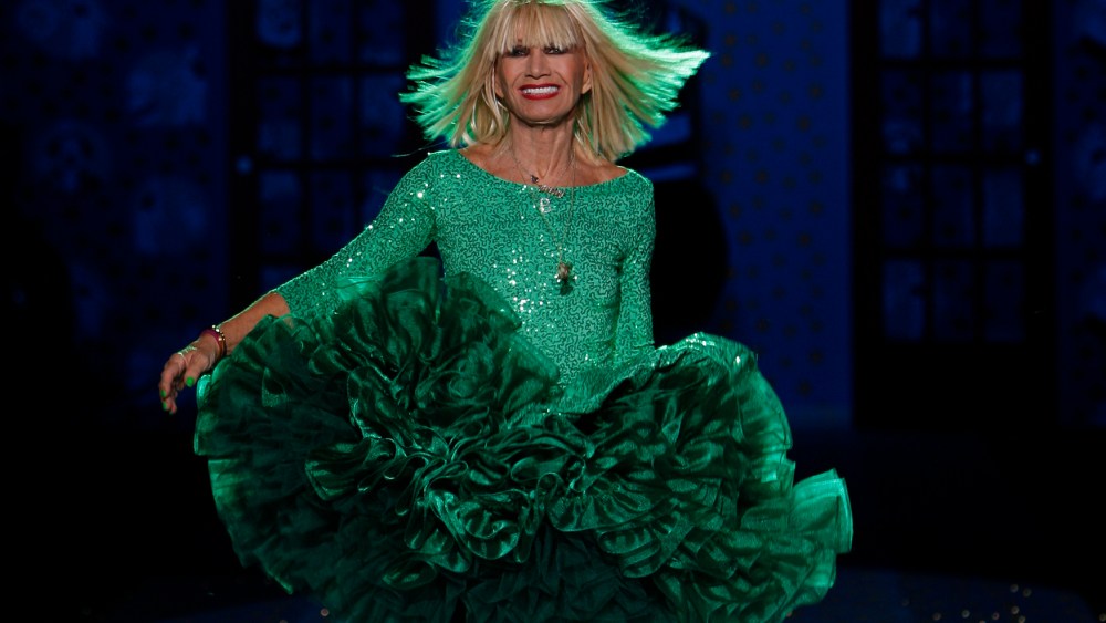 Designer Betsey Johnson on the runway at her spring 2009 show in New York.