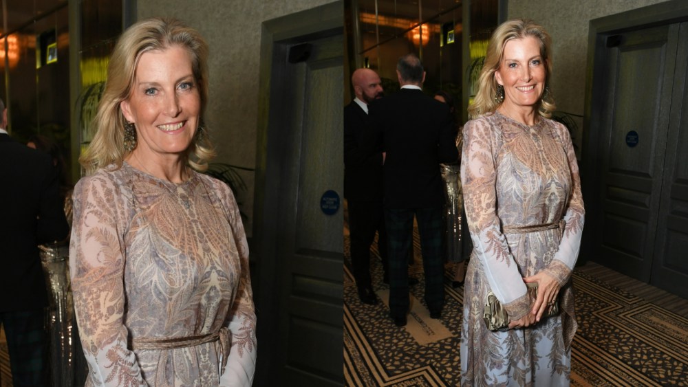 Sophie, Duchess of Edinburgh wears Zimmermann at the Reasons for Hope Gala celebrating Dr Jane Goodall's legacy in support of the Jane Goodall Institute UK on March 23 in London.
