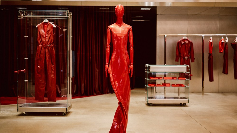 The ground floor of the new Ferrari London flagship on the corner of Old Bond Street and Piccadilly.