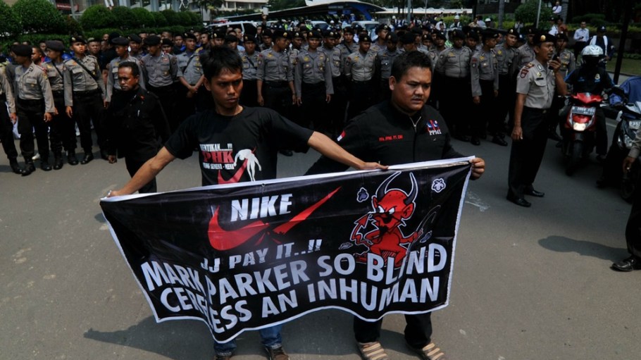 Nike protest in Cambodia