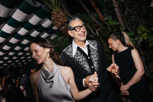 Emilie Livingston and Jeff Goldblum