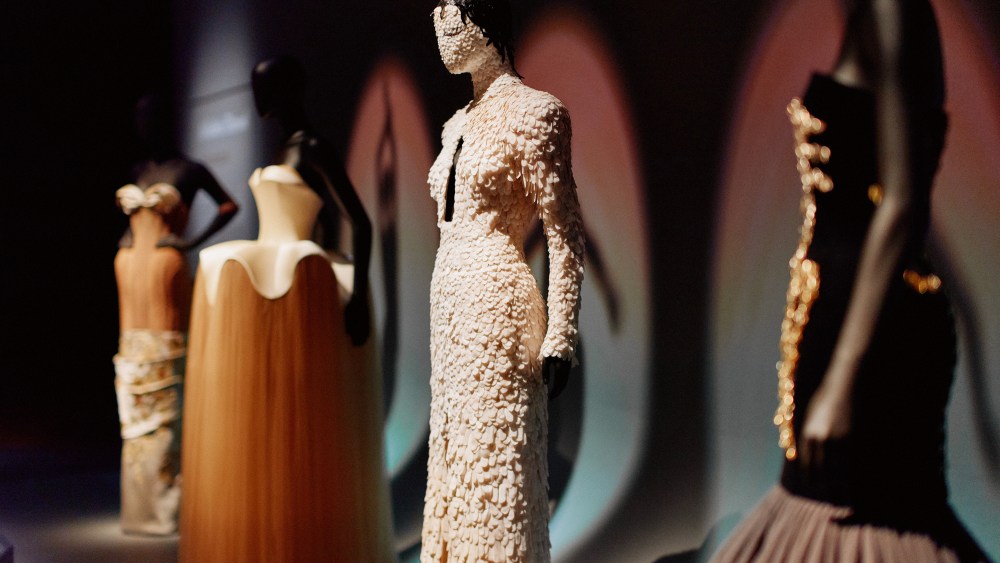 Schiaparelli Exhibit photographed for WWD at the V&A Museum on March 24, 2026 in London, England