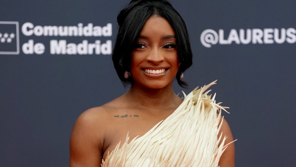 MADRID, SPAIN - APRIL 20: USA Gymnast Simone Biles attends the Laureus World Sports Awards Madrid 2026 on April 20, 2026 in Madrid, Spain. (Photo by Angel Martinez/Getty Images for Laureus)