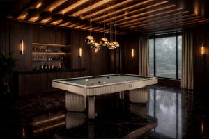 The Elie Saab x Impatia pool table.