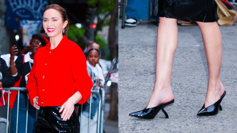 Emily Blunt is seen at 'The Devil Wears Prada 2' NYC Cinema Society screening at the Metrograph on Lower East Side on April 28, 2026 in New York City.