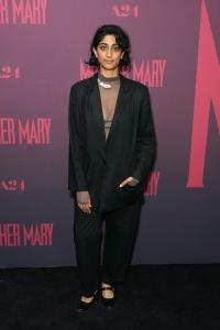 Sunita Mani at the "Mother Mary" New York Special Screening held at the Metrograph on April 13, 2026 in New York, New York.