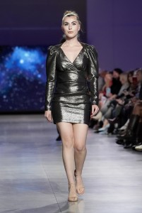 A model walks the runway wearing a look by Nicole Miller during LIM College's 81st Annual Fashion Show "Global Fashion Fusion" at The Glasshouse on April 10, 2026 in New York City.