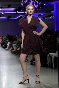 A model walks the runway wearing a look by Nicole Miller during LIM College's 81st Annual Fashion Show "Global Fashion Fusion" at The Glasshouse on April 10, 2026 in New York City.