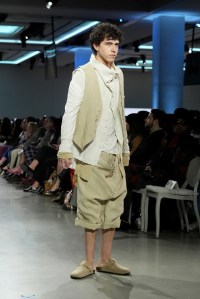 A model walks the runway wearing a look by ESMOD France student designer Aivan Cox during LIM College's 81st Annual Fashion Show "Global Fashion Fusion" at The Glasshouse on April 10, 2026 in New York City.