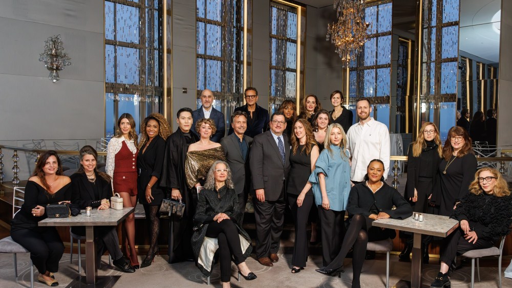 The Bridal Council's 2026 "Class Photo" with designers representing Amsale, Anne Barge, Erin Rhyne, Ese Azenabor, Justin Alexander Signature, Lee Petra Grebenau, Lihi Hod, Mira Zwillinger, Monvieve, Naeem Khan, Nardos, Reem Acra, Rita Vinieris, Sareh Nouri, Verdin NY & Yumi Katsura with Bridal Council Directors, Michele Iacovelli, Rachel Leonard & Lou Iacovelli.