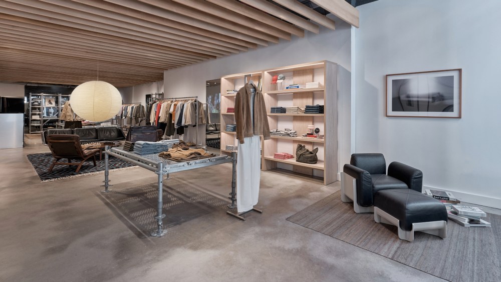 Inside the Zara Man store on Spring Street in New York.