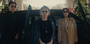 Beef. (L to R) Jason Jin as JB, Youn Yuh-jung as Chairwoman Park, Seoyeon Jang as Eunice in episode 201 of Beef. Cr. Courtesy of Netflix © 2026