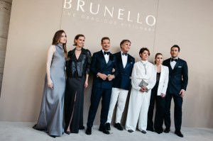 Allison Williams, Carolina Cucinelli, Ryan Seacrest, Brunello Cucinelli, Federica Benda, Camilla Cucinelli and Riccardo Stefanelli