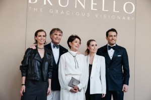 Carolina Cucinelli, Brunello Cucinelli, Federica Benda and Camilla Cucinelli and Riccardo Stefanelli