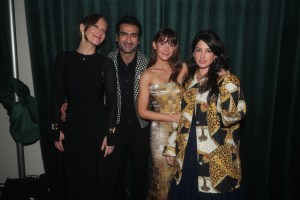 Emily V. Gordon, Kumail Nanjiani, Alison Brie and Ayden Mayeri at Fashion Trust U.S. Awards 2026 held at Nya Studios West on April 07, 2026 in Los Angeles, California.