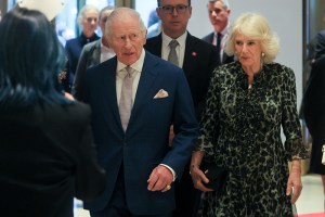 NEW YORK, NEW YORK - APRIL 29: King Charles III and Queen Camilla attend a cultural reception at Rockefeller Center during a state visit on April 29, 2026 in New York City. In his first visit to the U.S. as the British monarch, King Charles III toured the nation's capital where he met with U.S. President Trump at the White House and addressed a joint meeting of Congress before traveling to New York City as part of a multi-day trip to mark the United States of America's 250th anniversary of its independence. (Photo by Spencer Platt/Getty Images)