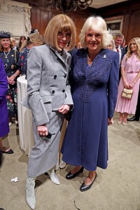 NEW YORK, NEW YORK - APRIL 29: (L-R) Anna Wintour and Queen Camilla attend a literary engagement at New York Public Library on day three of the State Visit of King Charles III and Queen Camilla to the United States of America, on April 29, 2026 in New York, New York. Queen Camilla launched The Queen’s Reading Room in 2023, a charity working to celebrate and promote the power of reading across the UK and beyond. (Photo by Chris Jackson/Getty Images)