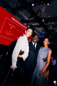 Vittoria Ceretti, Edward Enninful and Laura Harrier