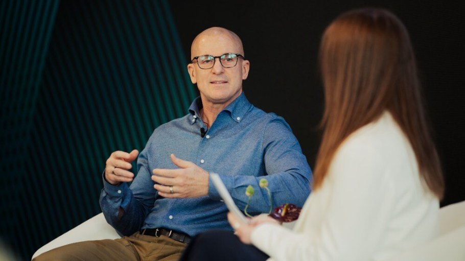 Marc Lewkowitz on stage at Sourcing Journal's Sustainability Forum on April 23.