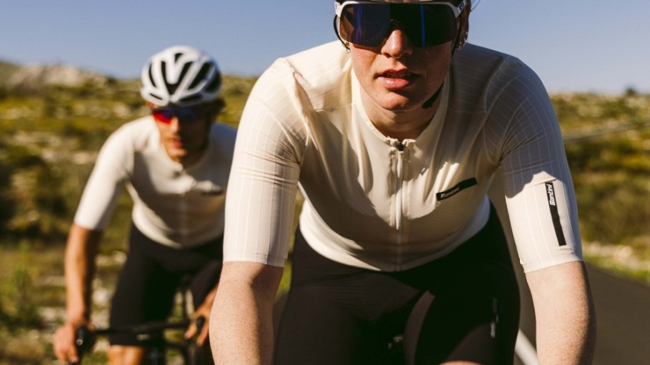 The Aero Race jersey with Polartec’s Power Dry material.