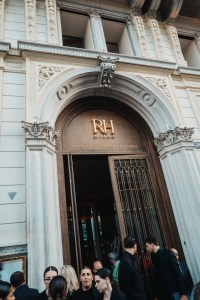 The scene at the Restoration Hardware Grand Opening event in Milan.