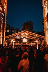 The scene at the Restoration Hardware Grand Opening event in Milan.