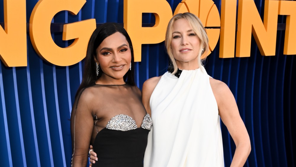 Mindy Kaling and Kate Hudson at the 'Running Point' Season Two premiere.