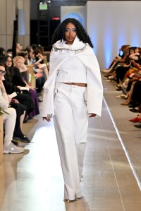 A model walks the runway during the FIT's 2026 Future of Fashion runway show on May 07, 2026 in New York City.