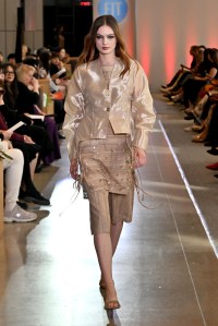 A model walks the runway during the FIT's 2026 Future of Fashion runway show on May 07, 2026 in New York City.