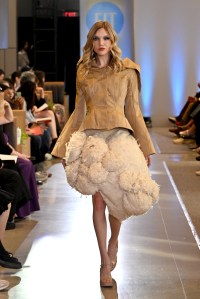 A model walks the runway during the FIT's 2026 Future of Fashion runway show on May 07, 2026 in New York City.