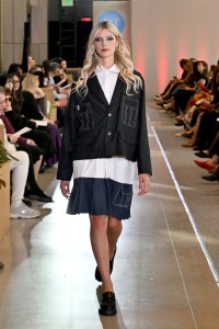 A model walks the runway during the FIT's 2026 Future of Fashion runway show on May 07, 2026 in New York City.
