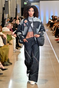 A model walks the runway during the FIT's 2026 Future of Fashion runway show on May 07, 2026 in New York City.