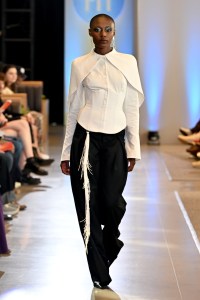 A model walks the runway during the FIT's 2026 Future of Fashion runway show on May 07, 2026 in New York City.