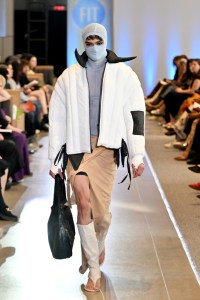A model walks the runway during the FIT's 2026 Future of Fashion runway show on May 07, 2026 in New York City.