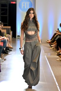 A model walks the runway during the FIT's 2026 Future of Fashion runway show on May 07, 2026 in New York City.