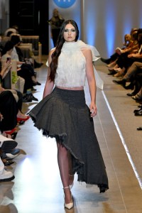 A model walks the runway during the FIT's 2026 Future of Fashion runway show on May 07, 2026 in New York City.