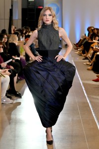 A model walks the runway during the FIT's 2026 Future of Fashion runway show on May 07, 2026 in New York City.