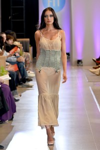 A model walks the runway during the FIT's 2026 Future of Fashion runway show on May 07, 2026 in New York City.