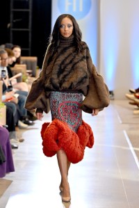 A model walks the runway during the FIT's 2026 Future of Fashion runway show on May 07, 2026 in New York City.
