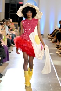 A model walks the runway during the FIT's 2026 Future of Fashion runway show on May 07, 2026 in New York City.