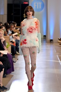 A model walks the runway during the FIT's 2026 Future of Fashion runway show on May 07, 2026 in New York City.