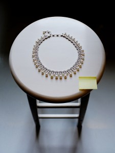 Mikimoto Harmony of Colors necklace in 18k-white gold with Akoya pearls and diamonds