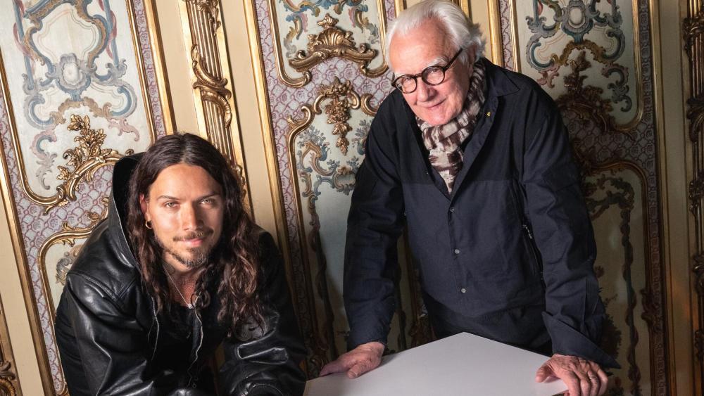 Harry Nuriev and Alain Ducasse at Maison Baccarat for the "Chaos" lunch.