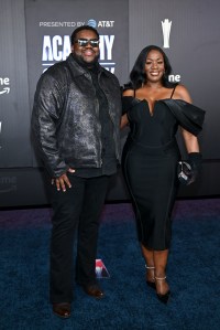 Michael Trotter Jr. and Tanya Blount of The War and Treaty at The 61st Academy of Country Music Awards held at MGM Grand Garden Arena on May 17, 2026 in Las Vegas, Nevada.